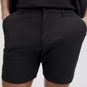 Lululemon $88 38 Mens Black ABC Classic Fit Warpstreme Athletic Golf 7" Shorts